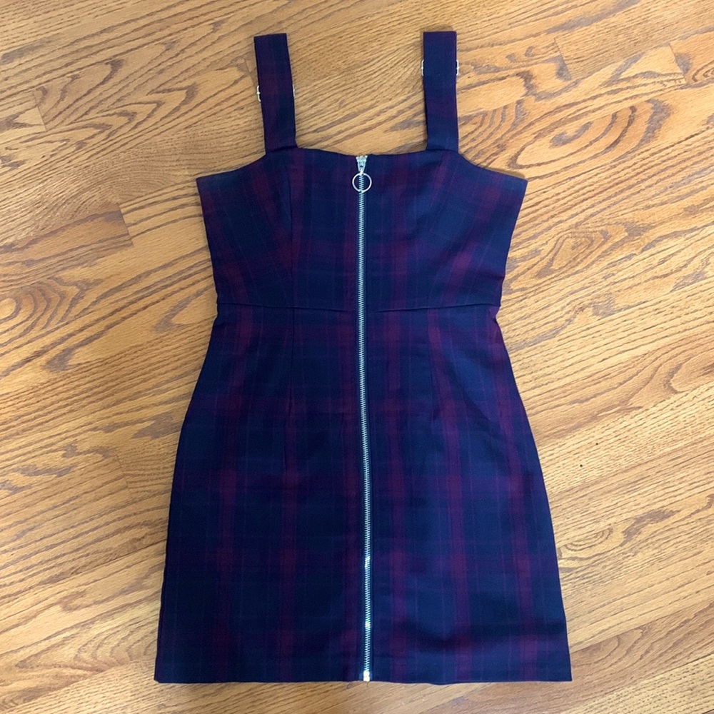 Forever 21 Purple Plaid Mini Dress Size Small